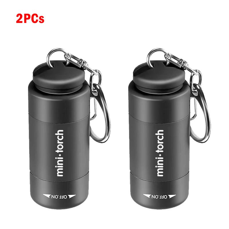 Mini Keychain Lamp Pocket USB Rechargeable LED Strong light Multifunctional Light Flashlight Waterproof Outdoor Hiking Camping