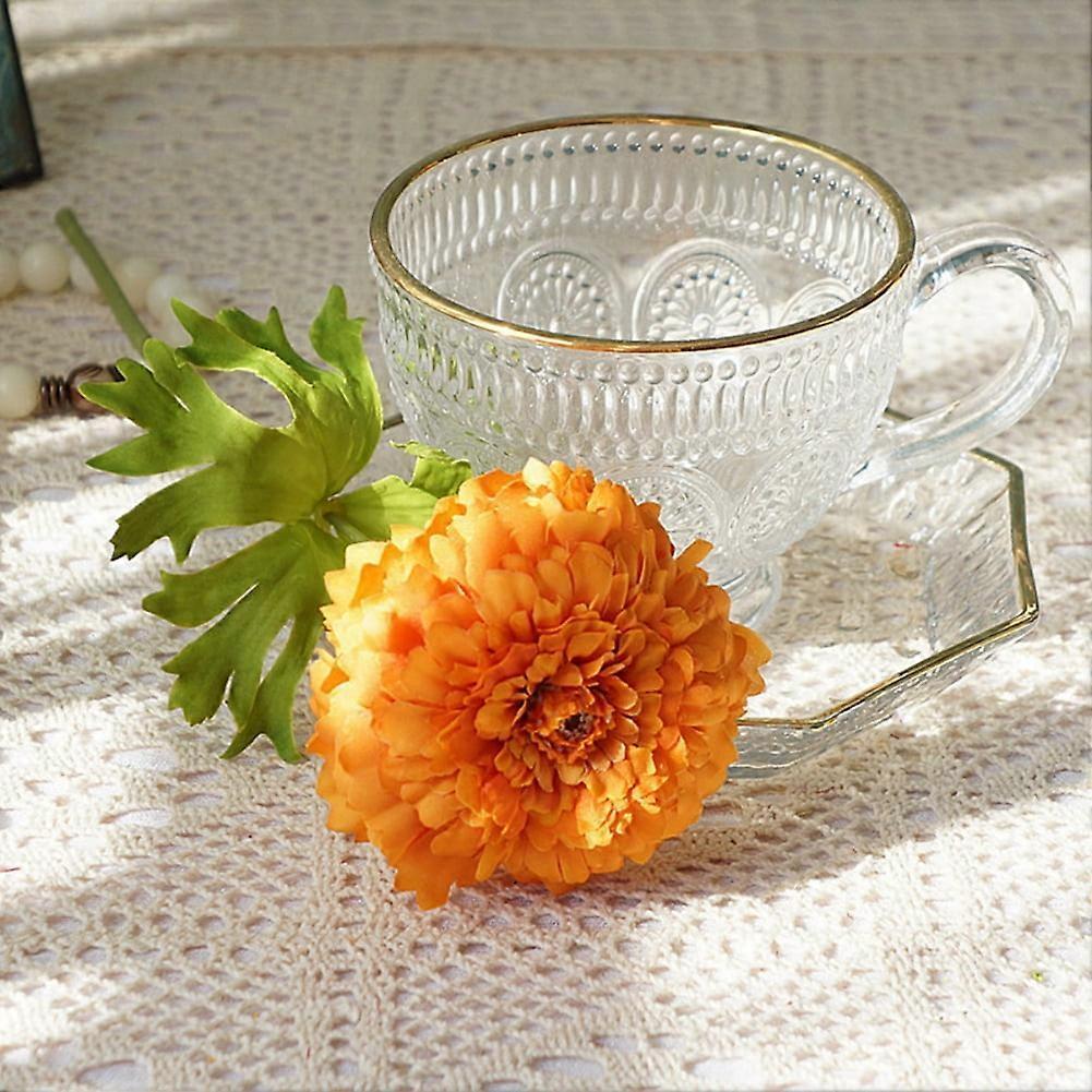 Simulation Künstliche Ringelblume Getrocknete Blume Chrysantheme Ringelblume Hochzeitsdekoration Künstliche Blume Fotografie Requisiten Orange