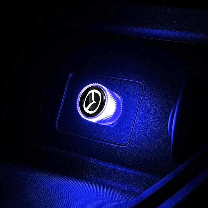 1Pcs USB Car LED Light Auto Interior Atmosphere Light Car Emblem Styling For Mazda 3 6 CX5 2 CX3 CX9 MX5 RX8 Axela Demio MS CX5 2 Axela Demio Atenza
