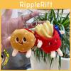 Playful And Fun Plush Keychain Toys Featuring Cartoon Hamburger And Fries French