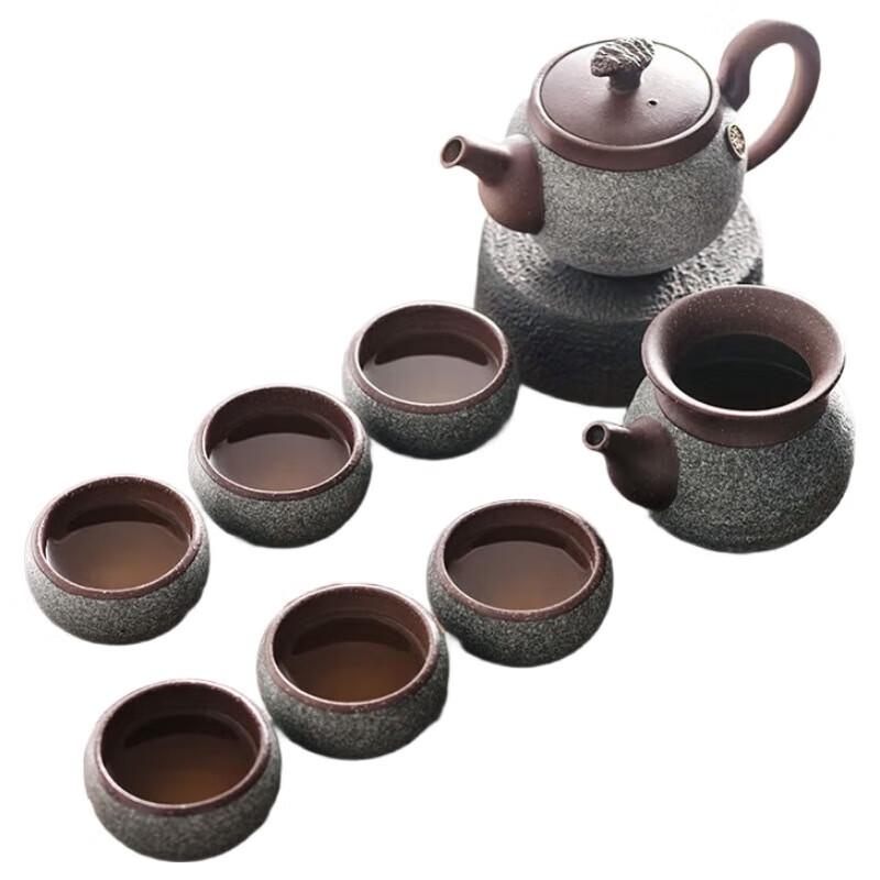 Lu Bao Taiwanese Coarse Pottery Kung Fu Tea Set
