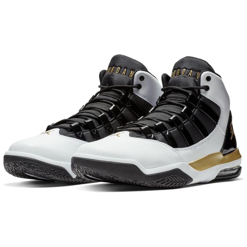 Air Jordan Max Aura 'White Black Gold' Men's AQ9084-107