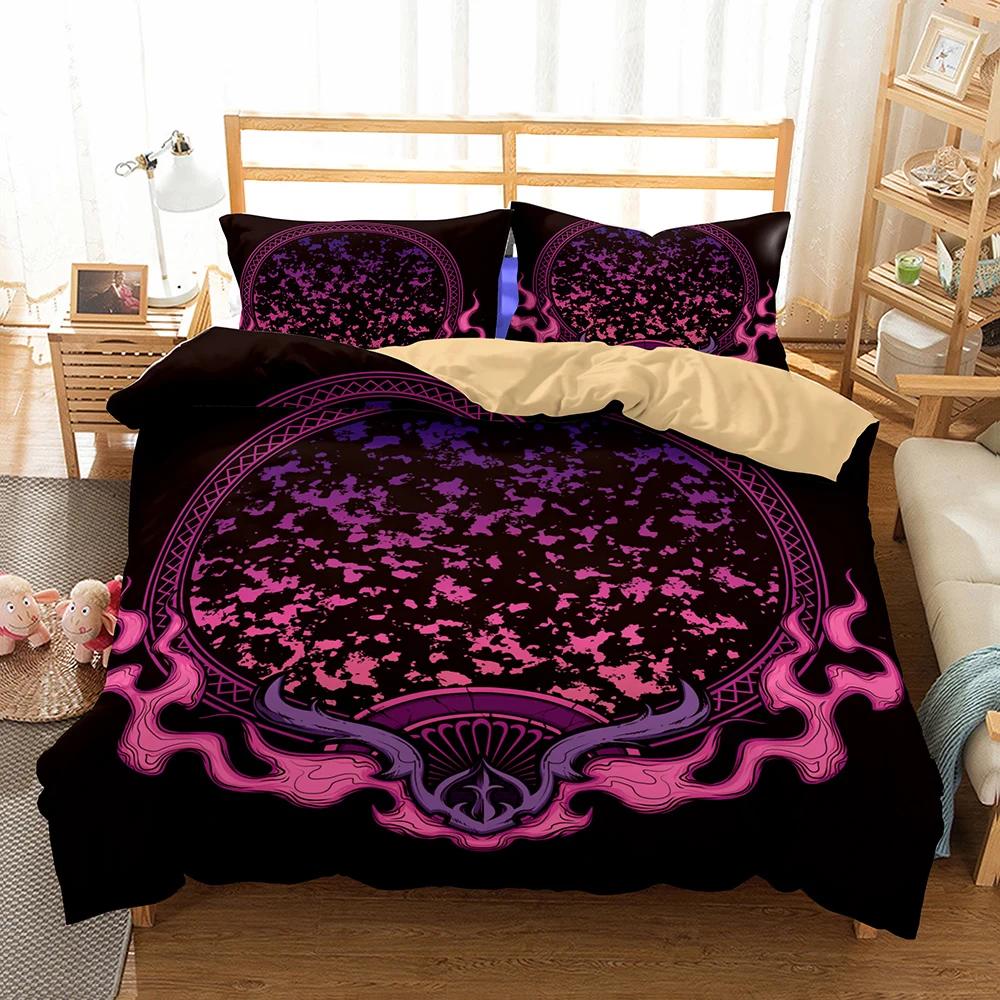 100% Polyester Bedclothes Black Duvet Cover Bedding Sugar Skull Bedroom Comforter Set King Size Bedding Bed Set Cover Double Kid