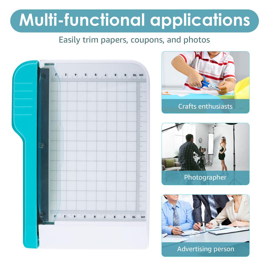 Portable Paper Cutter Stack Paper Trimmer 8 Sheets Capacity Accurate A4 Multi-Paper R4 Corner Rounder Kraft Paper Cutting Board