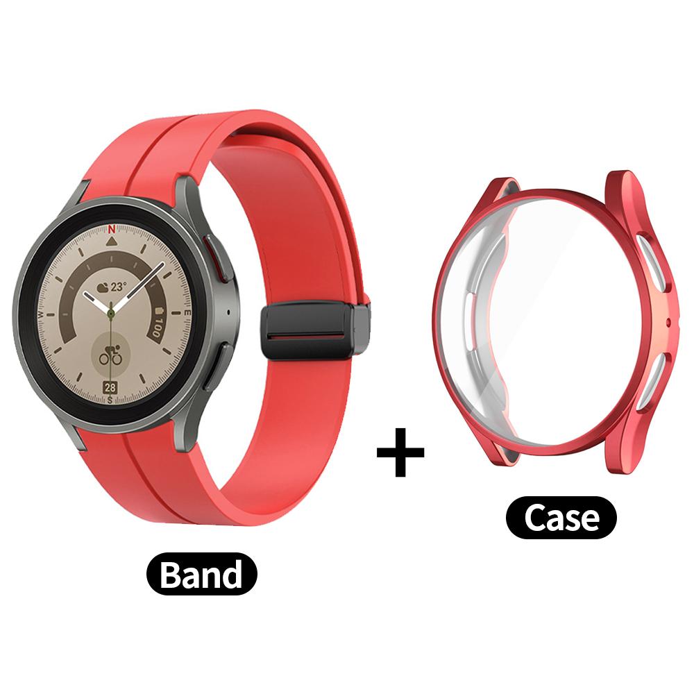 Case+Band for Samsung Galaxy Watch 4/5/6 40mm 44mm All-Around Soft TPU Protector Cover for Galaxy Watch6 Classic 43mm 47mm Strap