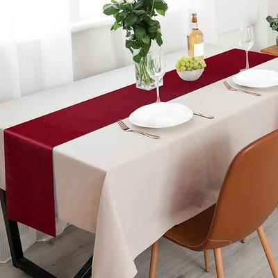 2-10PCS Satin Table Runner 30x275cm For Wedding Party Events Decoration Birthday Parties Banquets Decor Graduations Engagements