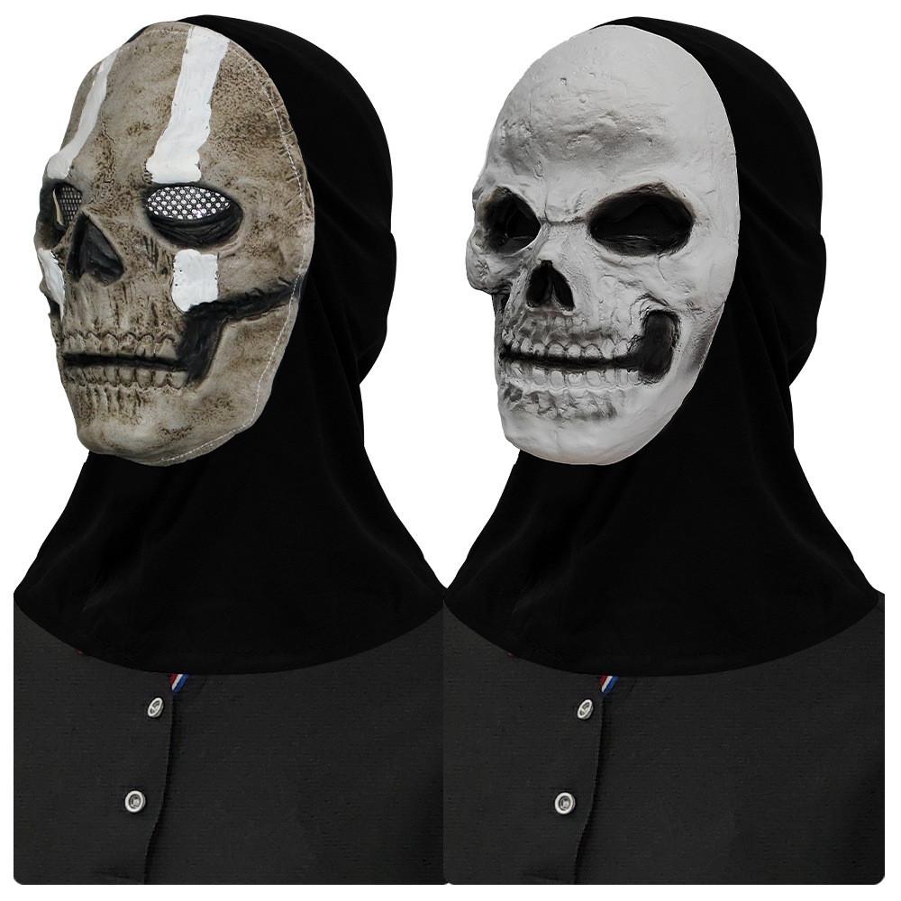 Creepy Halloween Full Head Skull Mask, Adult Entire Head Realistic Latex Helmet, Scary Skeleton