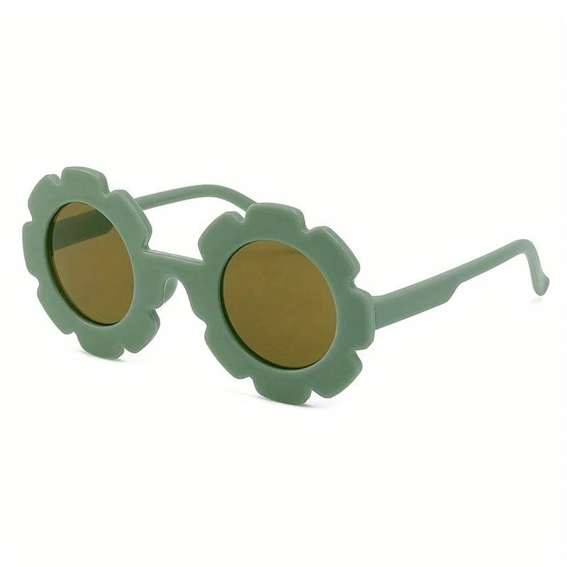 Fresh Cute Sweet Trendy Flower Round Fashion Sunglasses, Boys Girls Outdoor Sports Vacation Travel Supply Photo Prop Eyewear