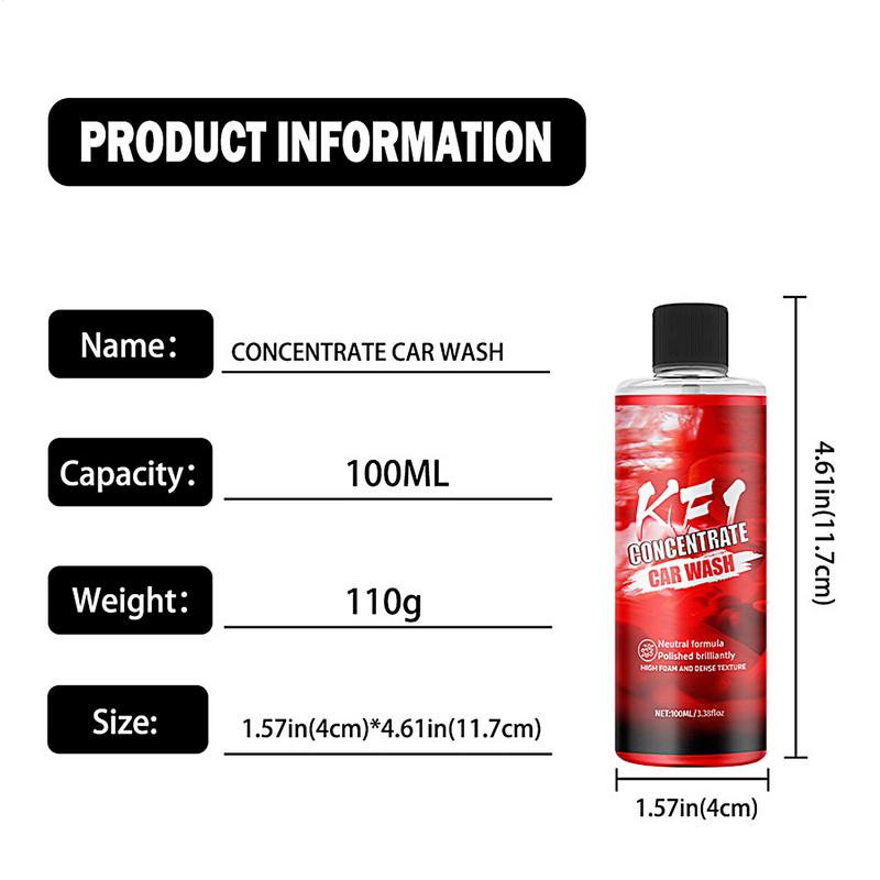 Foam Car Wash Soap Auto Wash Shampoo 100ml Auto Body Cleaner For Trucks Vehicles Concentrated Sedan Exterior Stain Remover