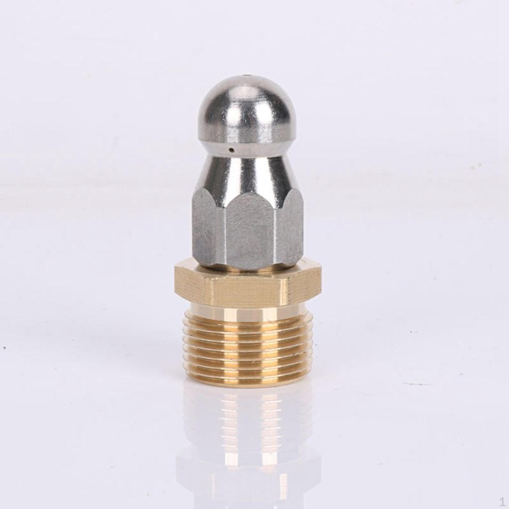 Drain Cleaning Nozzle, Jets for Jetting Hose, 1/4'' Quick Connect Washing Accessory, Rotating