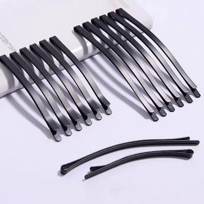 10 pezzi Nero 6,5/8,5 cm Clip Fermaglio per capelli Forcina Coreano Semplice Filo Nero Forcine per capelli Invisibile Forcina Larga Grandi Mollette per capelli per Sposa