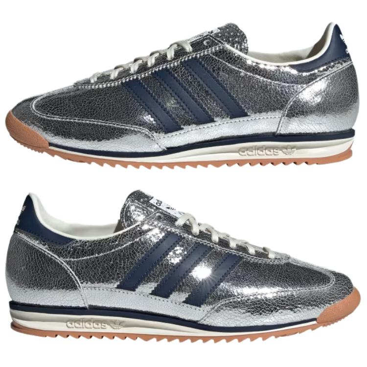 Adidas Women's SL72 Og 'Silver Metallic Collegiate Navy' Sneakers JH8654