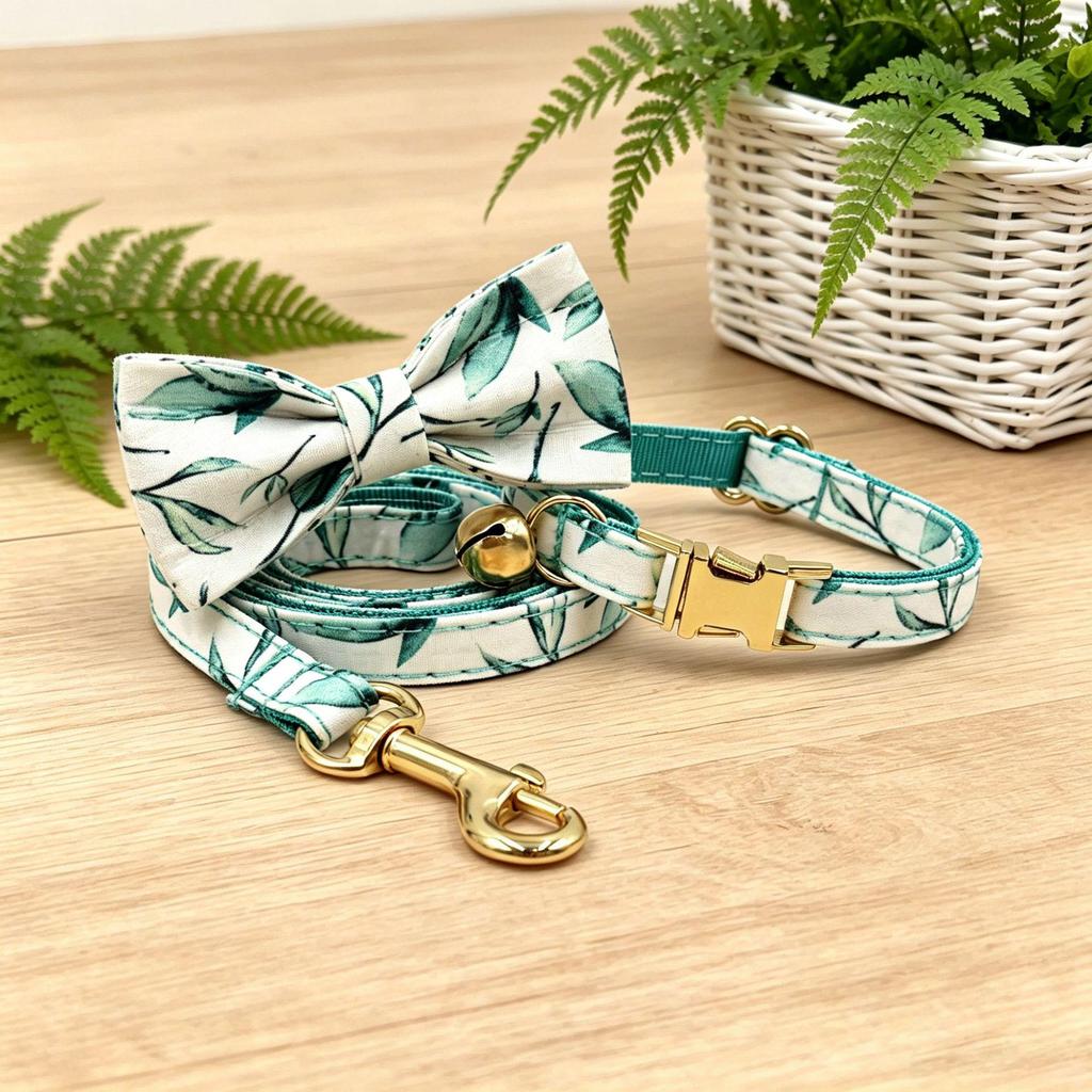 Summer Fruit Floral Cat Collar Set with Laser Engraving Option
