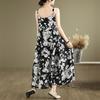 Ärmelloses Träger Übergröße Baumwolle Vintage floral Neu eingetroffen Kleider für Frauen lässig locker langes Sommerkleid