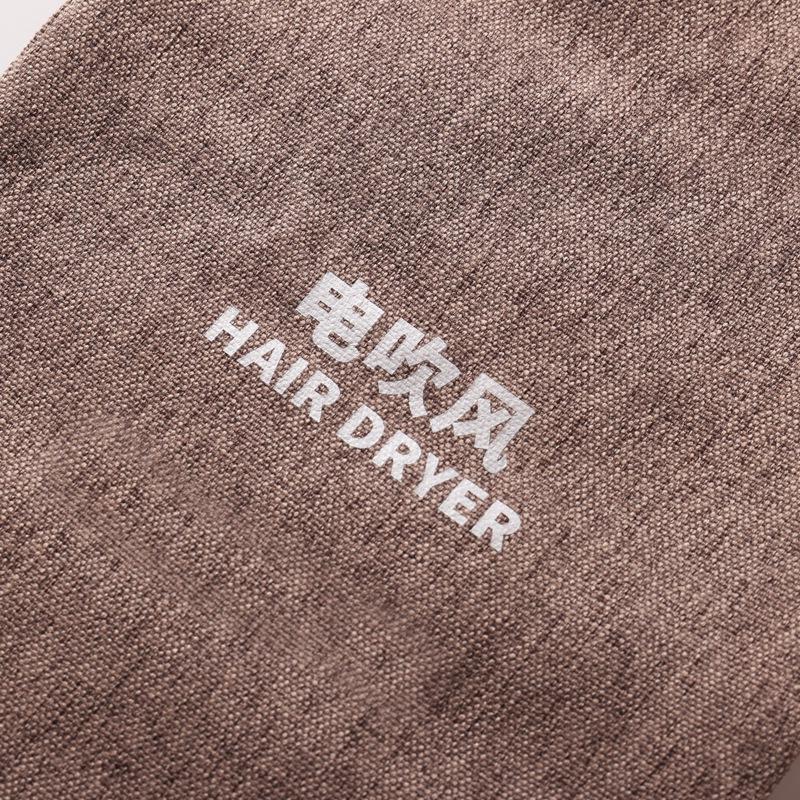 Velvet Hotel Hair Dryer Storage Bag - Dustproof, Drawstring Closure, Ideal for Guest Rooms and Laundry.