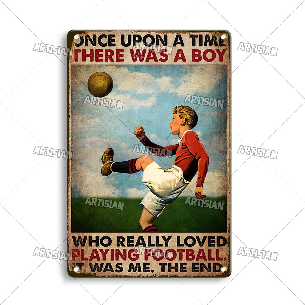 Artisian Football Metal Sign Sport Retro Tin Poster Vintage Decorative Plate Wall Decor Garage Bar Pub Club Hotel Cafe Kitchen