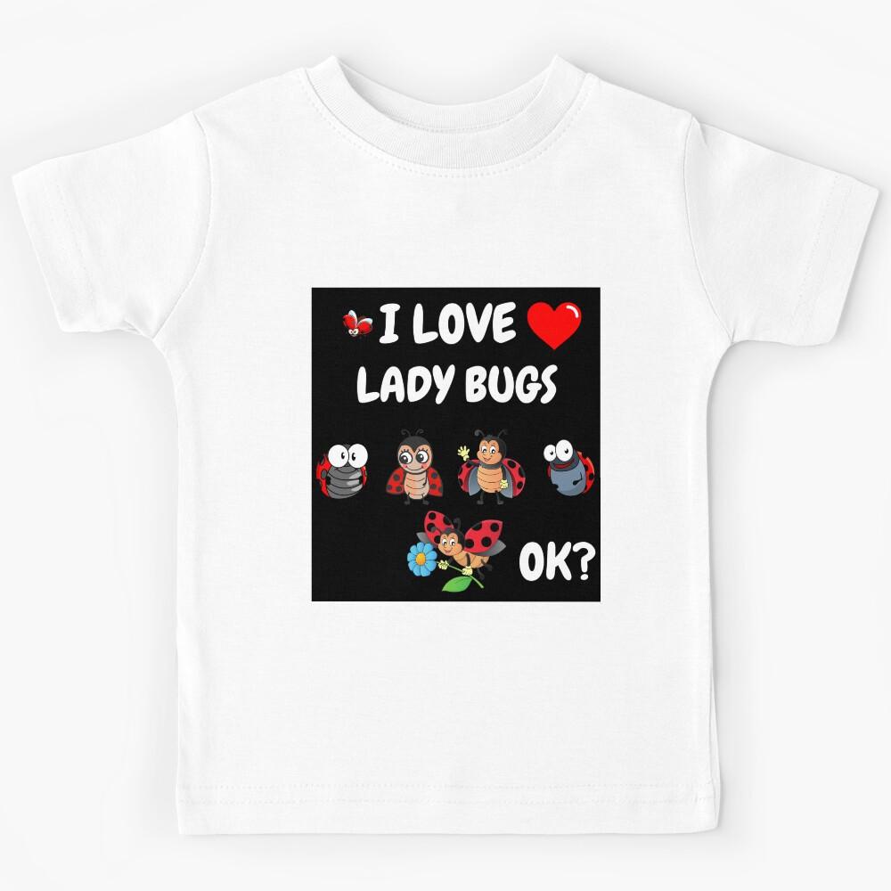 I love ladybugs 6 characters doodle Kids T-Shirt 170
