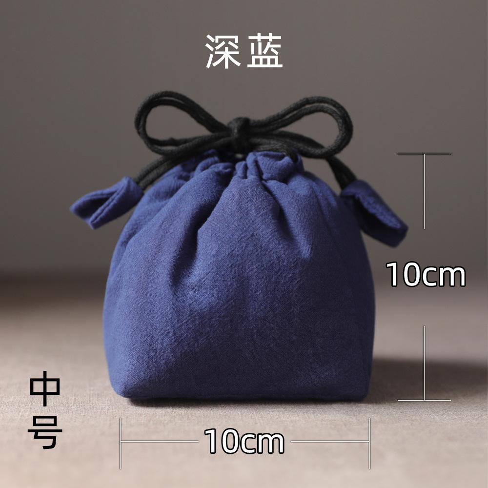 Vintage Storage Bag Portable Travel Tea Set Storage Bag Tea Pots Teacup Drawstring Cloth Bags Kung Fu Tea Ceremony Accessories