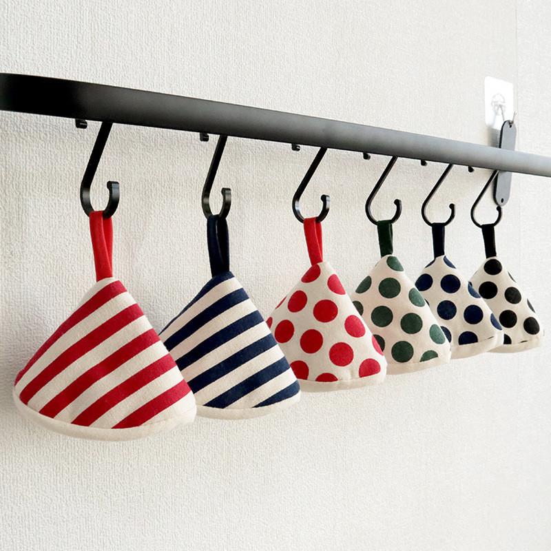 1Pc Dots Stripes Printed Cotton Microwave Oven Glove Home Kitchen Baking Tool Heat Insulation Pad Pot Cap