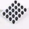 Black Flat Buckle Double Hole Hand-Sewn Crystal Glass DIY Accessories