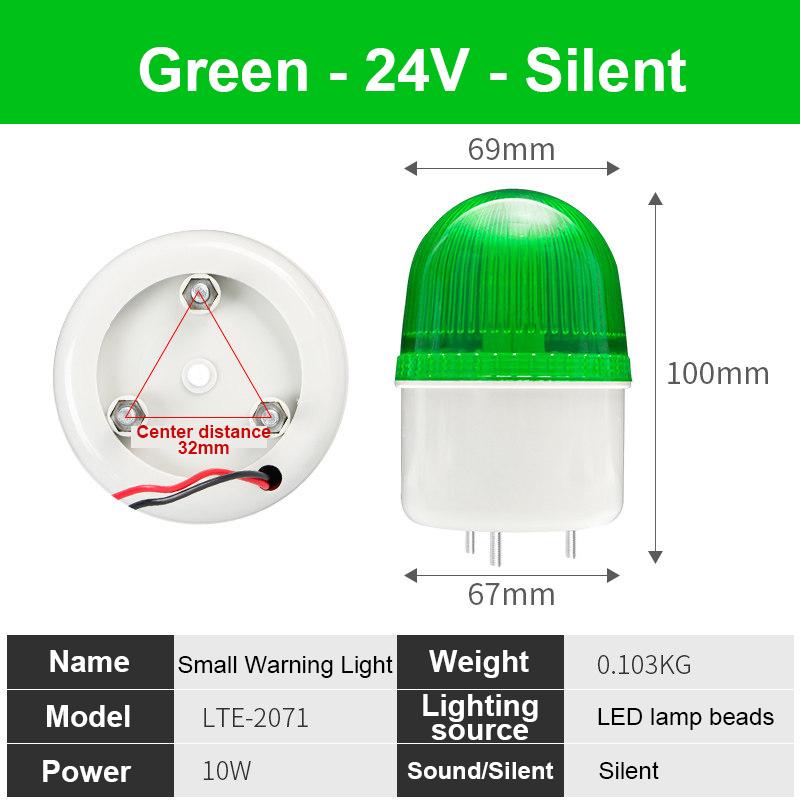 Small LED Strobe Signal Light with Sound & Light Alarm 120dB PC Material Flashing Warning Indicator LTE-2071J