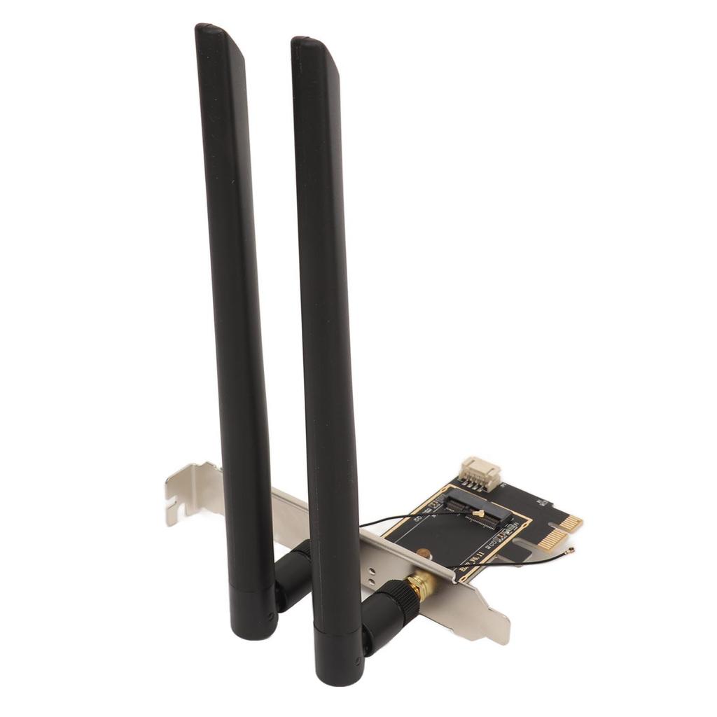 M.2 to PCIe Expansion Card Dual Antenna Stable Widely Compatible M.2 to PCIe Adapter for Computer