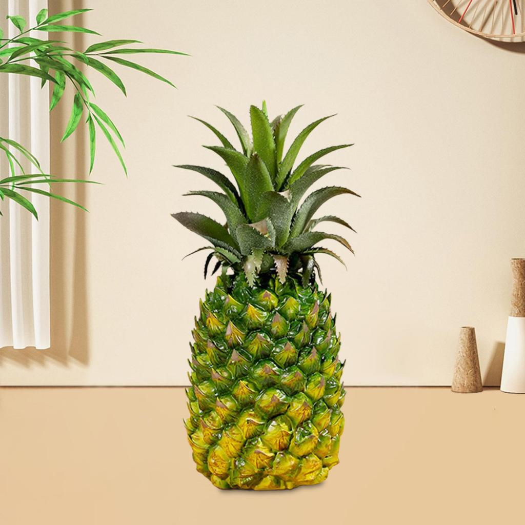 Artificial Pineapple Figurine Decor Modern Display Lifelike Fruit Model for Kitchen Living Room Kids Toys Photo Prop Cabinet