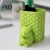 Desk Pen Organizer Capybara Holder, 3D Printed with Basket Pencil Cup Cup, Cute Animal for Makeup Brush Stationery Desktop
