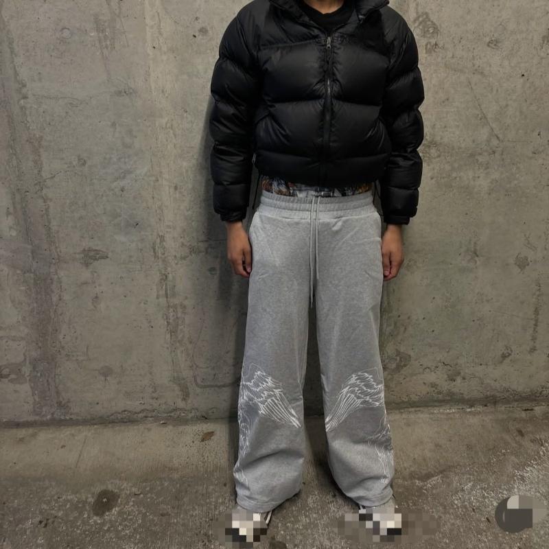 European and American Spring and Autumn High Street Trendy Wings Printed Casual Thin Style Loose Design Sense Niche Pants