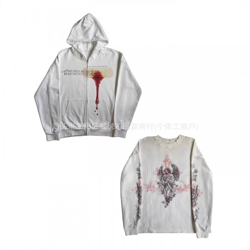 Unisex Streetwear Hoodie With Graphic Print Loose Fit Cotton Pullover Fall Teens Casual Wear
