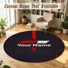 Round Rug Custom NameF1 Pattern Non Slip Carpet Home Floor Decor
