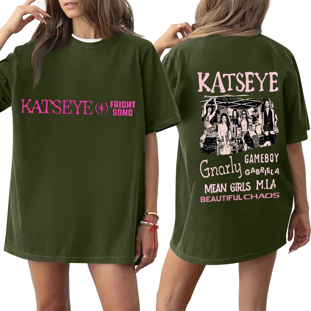 Dam T-shirt med tryck och rund hals och korta ärmar