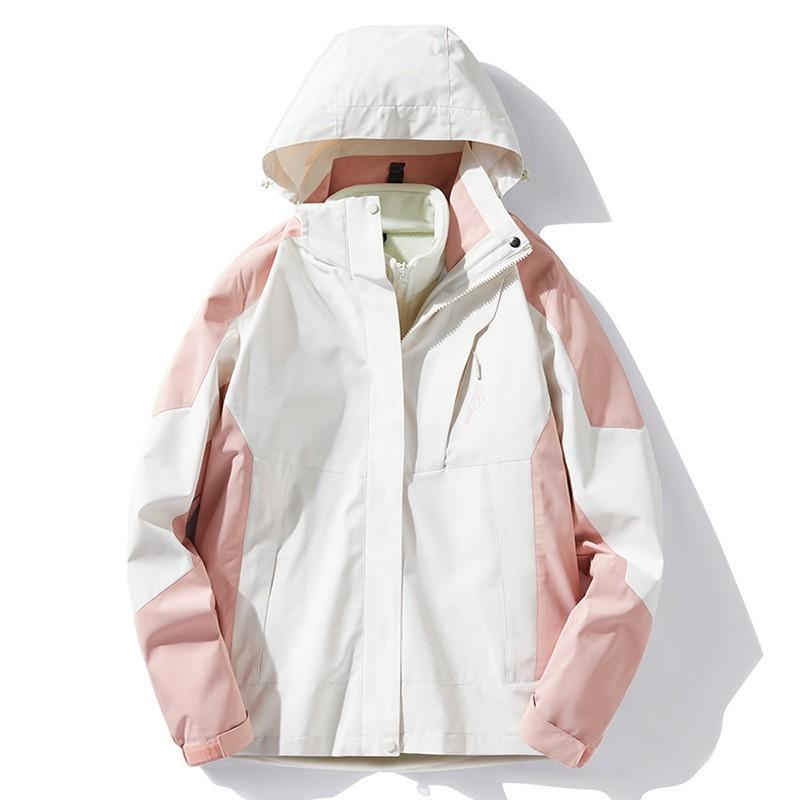 3-in-1 Waterproof Windproof Outdoor Jacket Men Women With Removable Fleece Liner Winter Hiking Climbing Coat