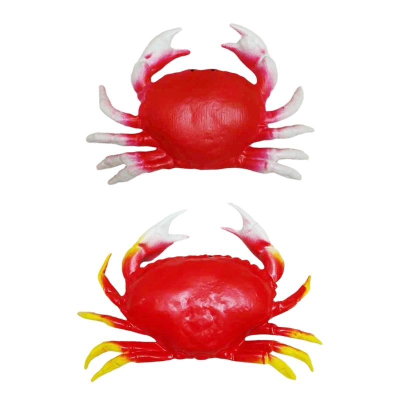 1/2Pcs Simulated Crab Figurines User Friendly ABS Materials Table Decoration Perfect For Kitchen And Marine Decors