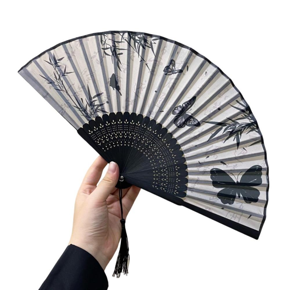 Пластиковый китайский японский складной веер веер аксессуары для ханьской одежды ремесла складной веер складной складной веер декоративный уличный