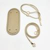 Crochet Handbag DIY Accessories Kit PU Leather Bag Base Shoulder Strap & Chain For Handmade Purse Making Supplies