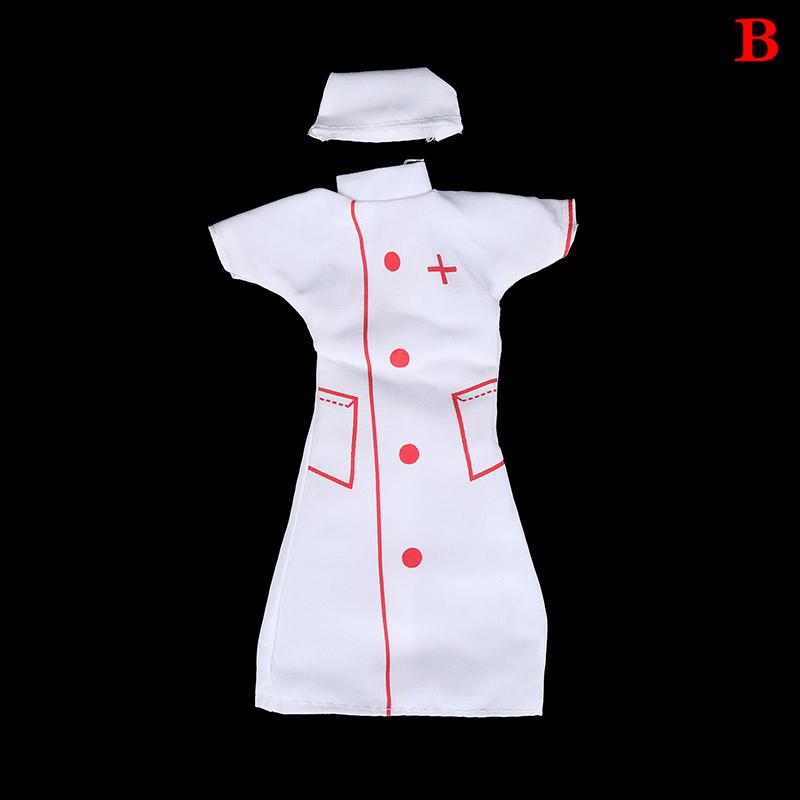 2 Pcs /Set Mix Style Doctor Nurse Costume Scene Cosplay Clothes For  Doll House