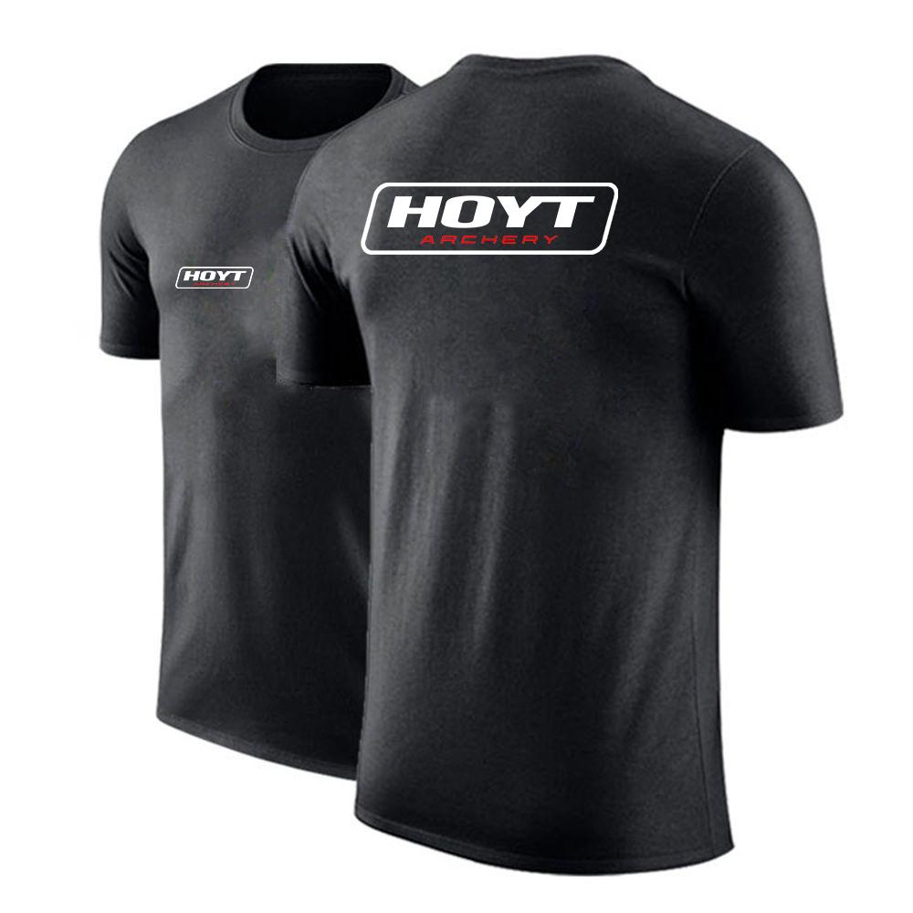 HOYT Archery Huntinger Bows TShirt for Unisex 100 Cotton Lightweight Breathable Slimfit Monochromatic ONeck Casual Basic Top