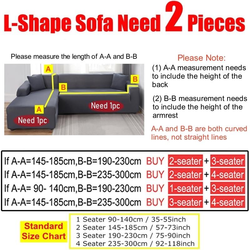 High Quality 1/2/3/4 Seater Sofa Cover Regular Shape L Shape Sofa Cover Stretchable All Inclusive Pet Furniture Protector cover