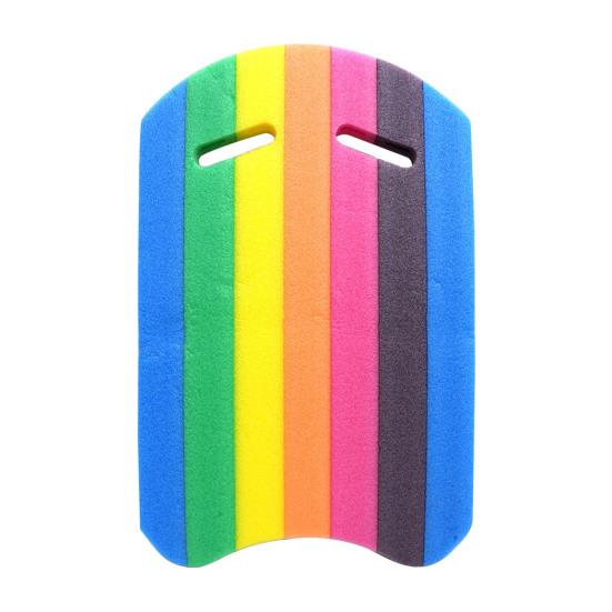 

Kids Colorful Swimming Float with Integrated Hole Handle Beginner Swim Training Aid High-Density EPE Foam Pool Float Buoyancy Kickboard Rainbow