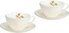 Wedgwood Festivity Raspberry Pair Teacup Wedding 1053997 [Officially Imported] & Saucer, Ceramic, Gift,