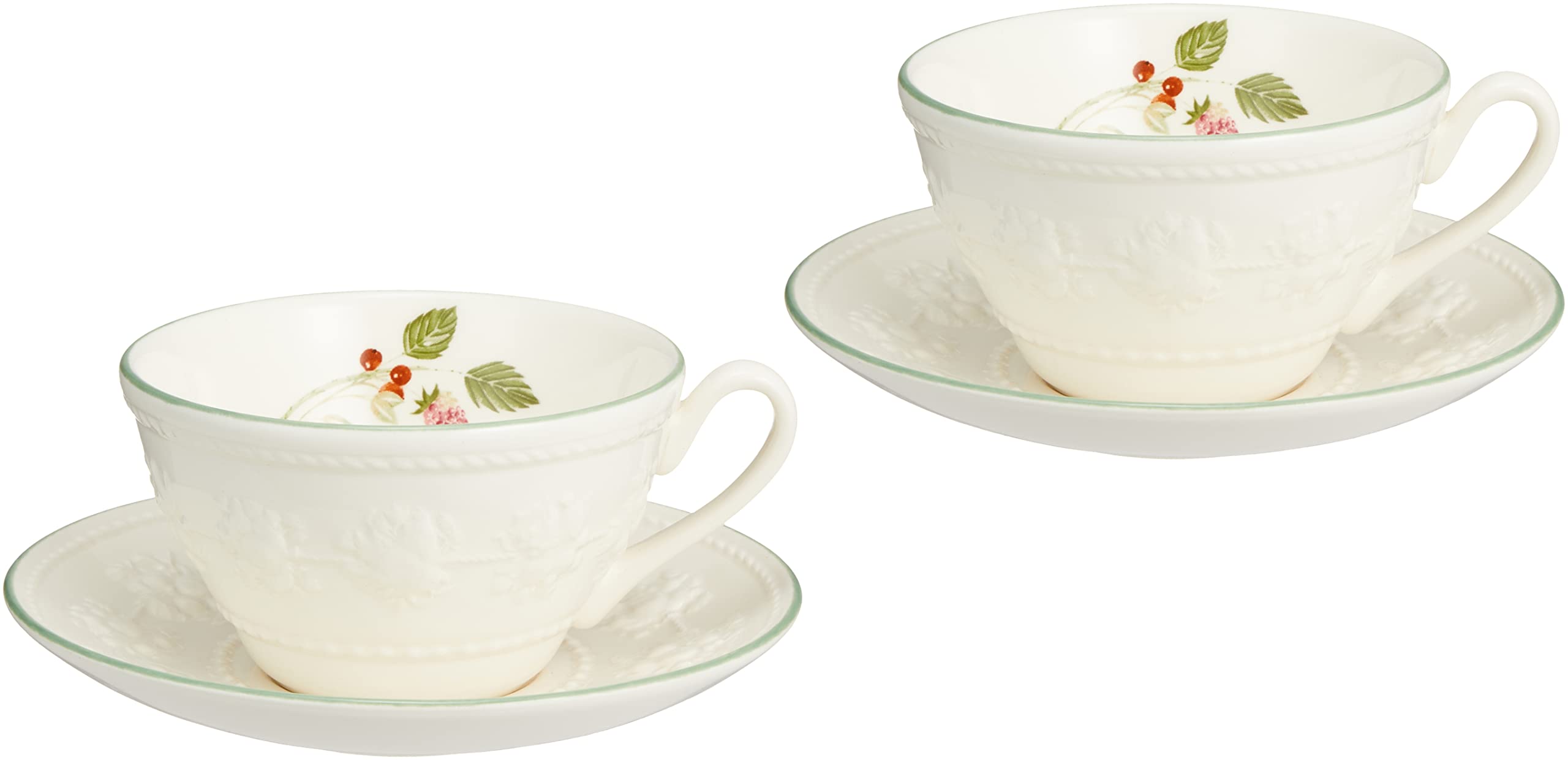 

Wedgwood Festivity Raspberry Pair Teacup Wedding 1053997 [Officially Imported] & Saucer, Ceramic, Gift, малиновый