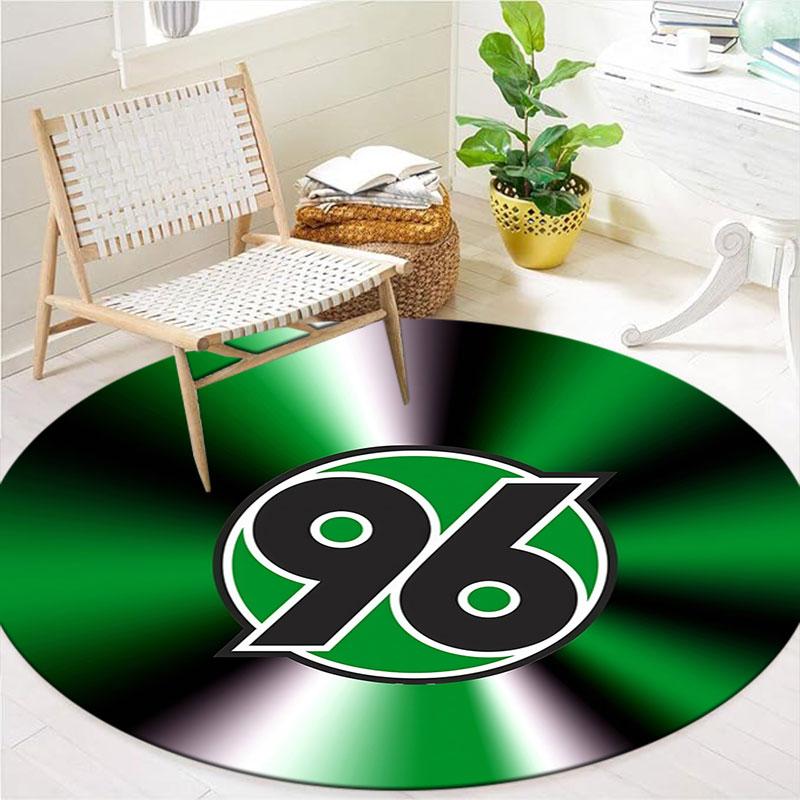 Hannover 96 Round Area Rug,Carpet Rug for Living Room Bedroom Sofa Playroom Decor,Non-slip Floor Mat