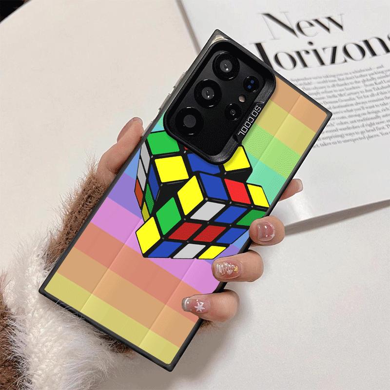 Rubik Cube Formula Spoofs Math Shockproof Phone Case for Samsung Galaxy S26 Edge S25 Ultra S24 FE S23 Plus S21 Cover Anti Fall F