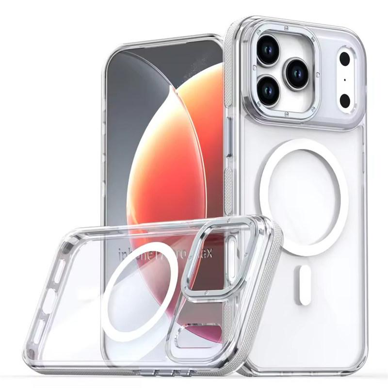 Luxury Shockproof Magsafe Wireless Charge Clear Case For iPhone 17 Pro Max 16 15 14 Plus 13 12 Pro Max 16e 17Air Magnetic Cover