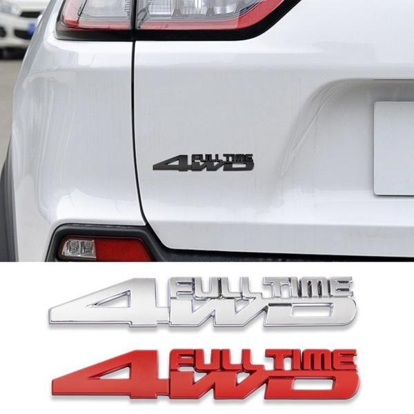 4WD Full Time Car Stickers Decals Rear Trunk Body Emblem Badge