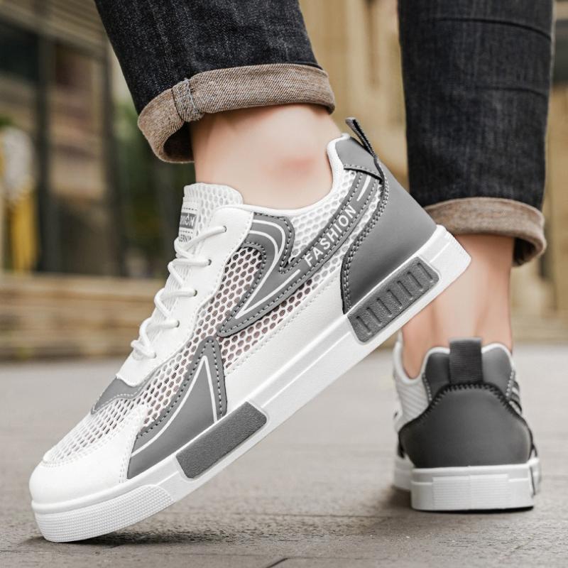 Mens Shoes Summer Breathable Vulcanized Shoes for Men Flat Athletic Walking Sneakers Men Mesh Casual Shoe