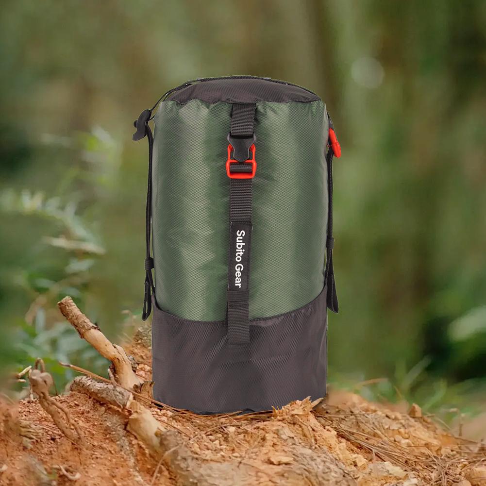 Kompressionspåse Sovsäck Ultralätt 1-25L Polyester Utomhus Camping Mångsidig Vattentät Förvaringspåse för Vandring