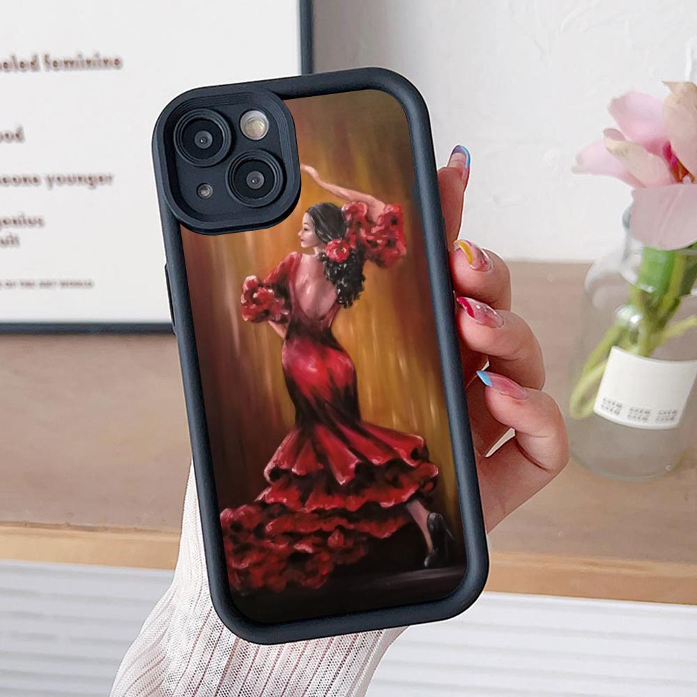 Abstract Oil Painting Phone Case for iPhone 17 16 15 14 13 12 11 Air Pro Max Plus Black Soft TPU Shockproof Cover iPhone 13