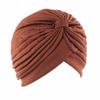 Indian Women Muslim Pleated Hijab Turban Bonnet Chemo Caps Underscarf Beanies Hair Loss Femme Cancer Hats Headwrap Scarf Covers